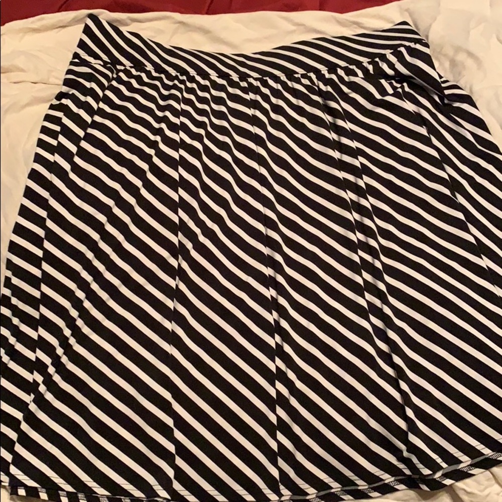 Lane Bryant Black/White Striped skirt.